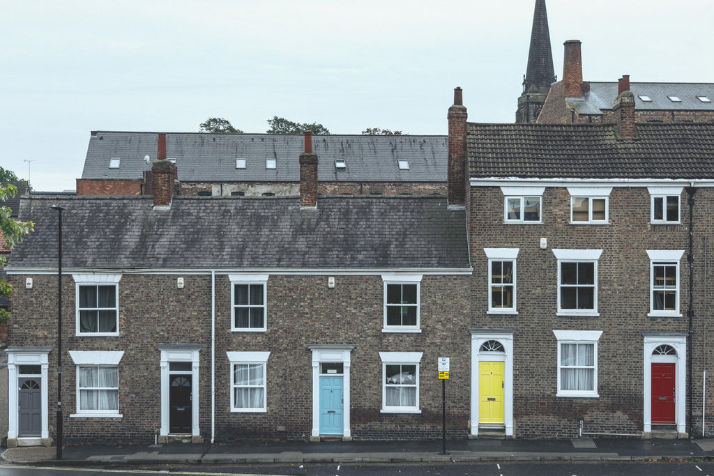 A row of Victorian terraced houses