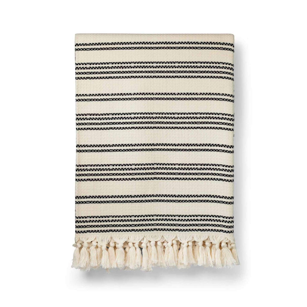 Hilmi - Artisan Cotton Blanket - Navy & Salt - Blanket